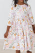 boho-bows-3-4-sleeve-pocket-twirl-dress Mila &  Rose - Sophia's Style-Boho Bows 3/4 Sleeve Pocket Twirl Dress-6-12M--1
